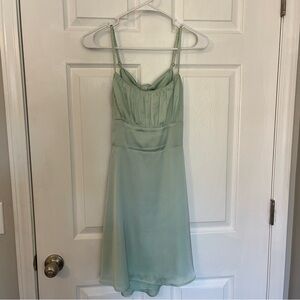 Hollister Sage Green Mini Dress with Open Tie Back (M)